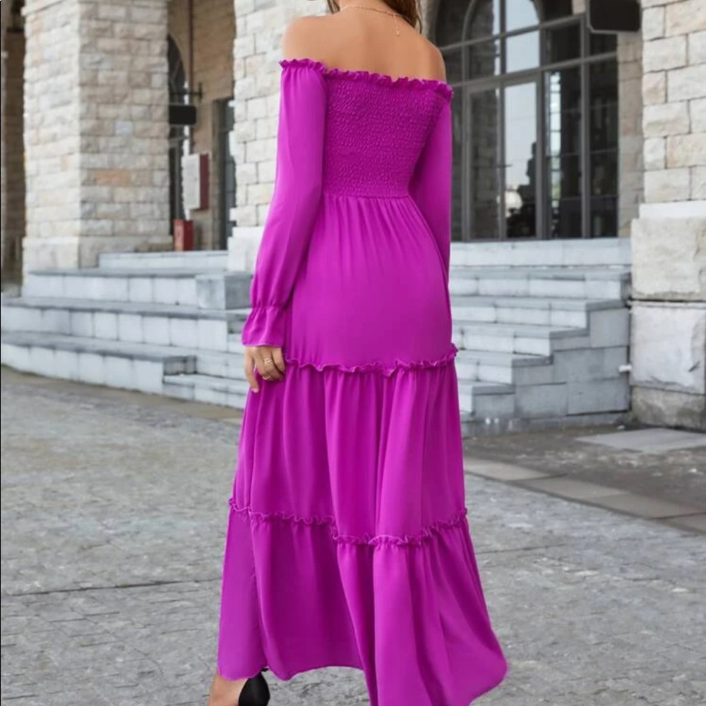 Off the shoulder A-Line dress - Picture 2 of 8